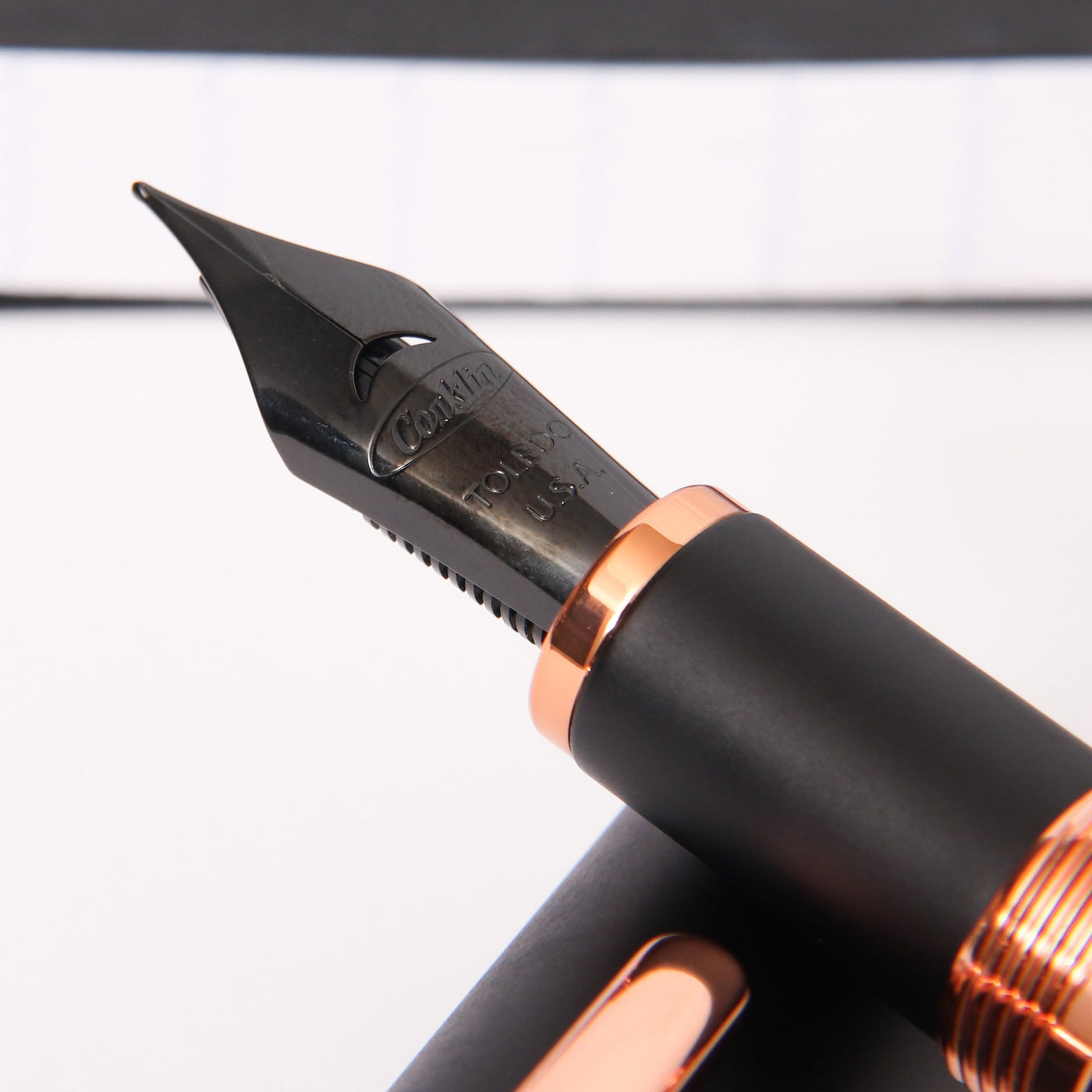 Conklin All American Matte Black & Rose Gold Fountain Pen Nib