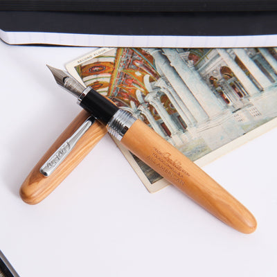 Conklin All American Olive Wood & Chrome Fountain Pen