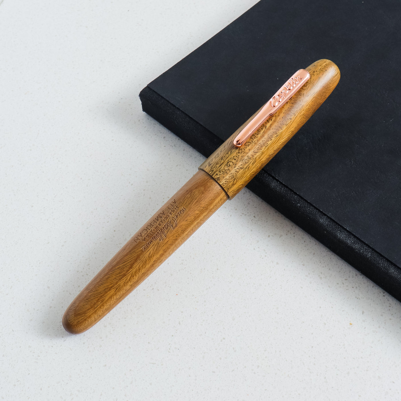 Conklin All American Pau-Preto Wood Rose Gold Fountain Pen