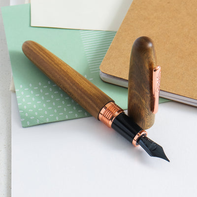 Conklin All American Pau-Preto Wood Rose Gold Fountain Pen