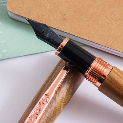 Conklin All American Pau-Preto Wood Rose Gold Fountain Pen