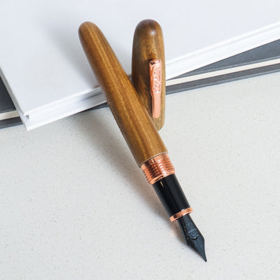Conklin All American Pau-Preto Wood Rose Gold Fountain Pen
