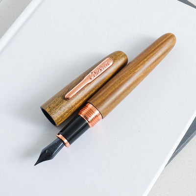 Conklin All American Pau-Preto Wood Rose Gold Fountain Pen