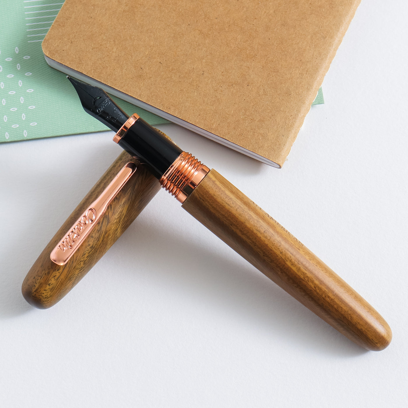 Conklin All American Pau-Preto Wood Rose Gold Fountain Pen