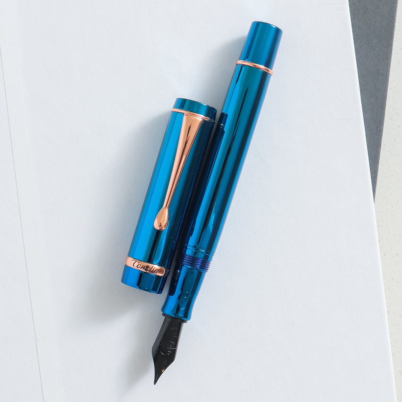 Conklin Duragraph Blue PVD Fountain Pen