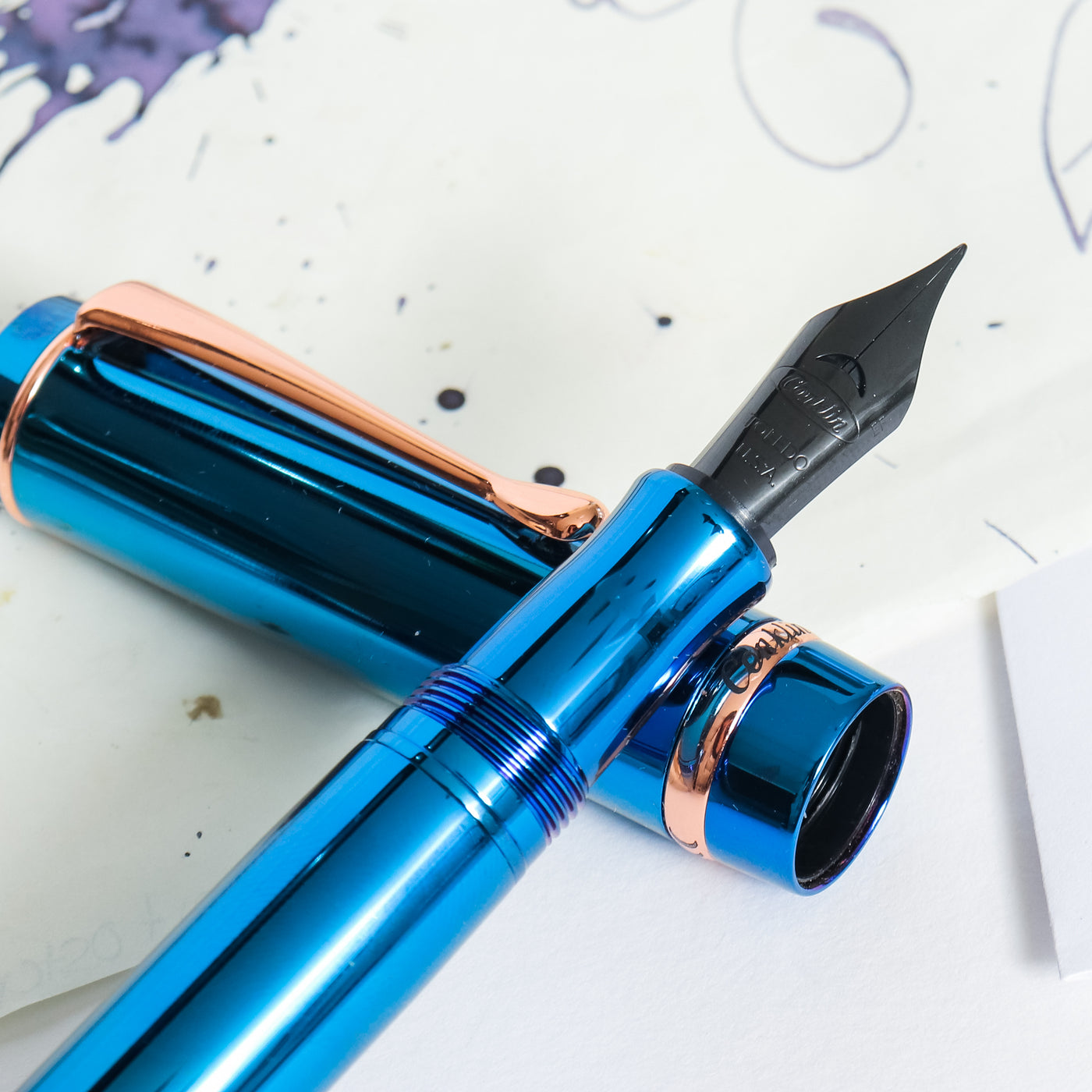 Conklin Duragraph Blue PVD Fountain Pen