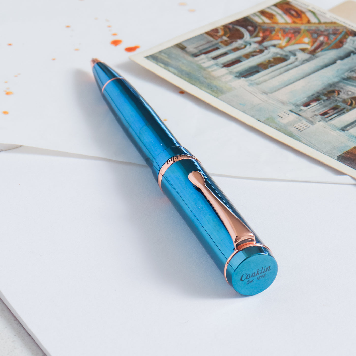 Conklin Duragraph Blue PVD Ballpoint Pen