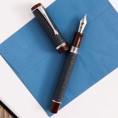 Conklin-Duragraph-Savoy-Fountain-Pen-Brown-Blue