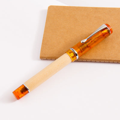 Conklin-Duragraph-Voyager-Fountain-Pen-Wood-And-Amber-Resin