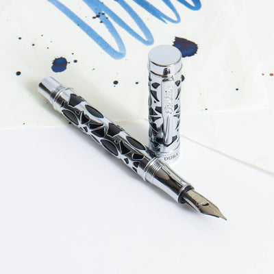 Conklin Endura Deco Crest Black & Chrome Fountain Pen