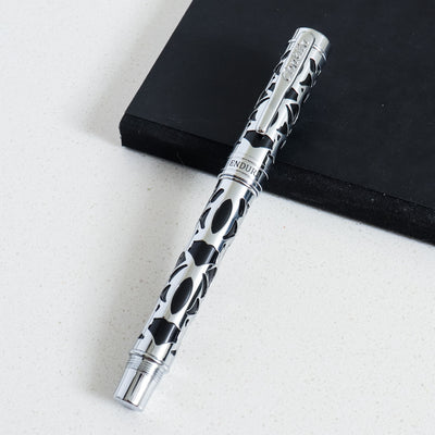 Conklin Endura Deco Crest Black & Chrome Fountain Pen