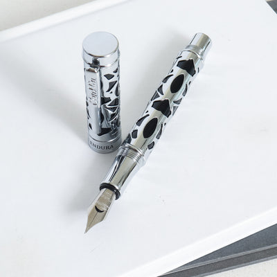 Conklin Endura Deco Crest Black & Chrome Fountain Pen
