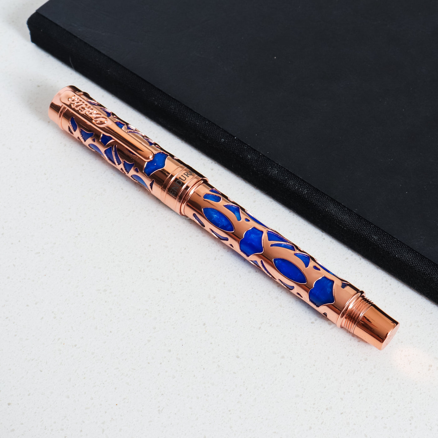 Conklin Endura Deco Crest Blue & Rose Gold Fountain Pen