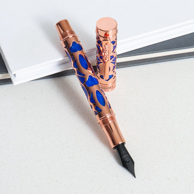 Conklin Endura Deco Crest Blue & Rose Gold Fountain Pen