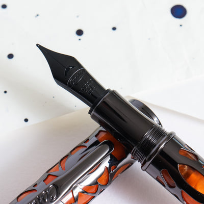 Conklin Endura Deco Crest Orange & Gunmetal Fountain Pen