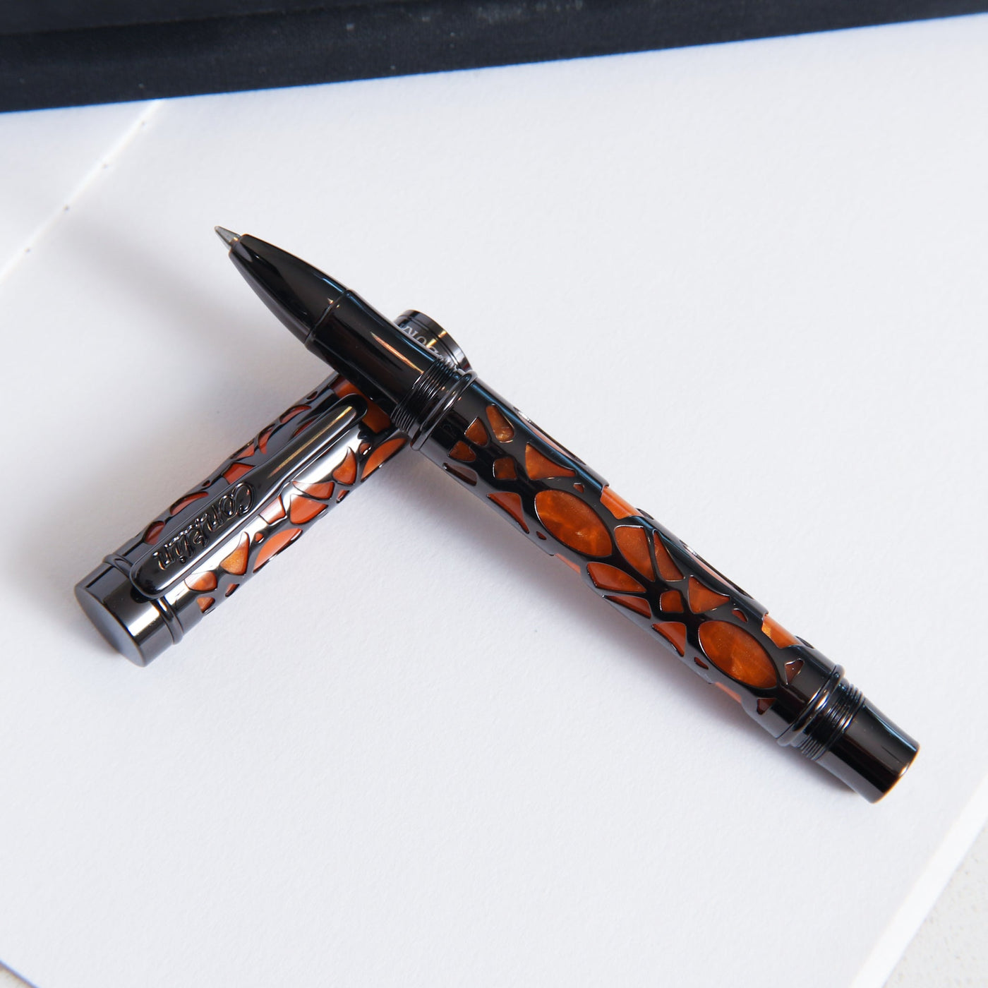 Conklin Endura Deco Crest Orange & Gunmetal Rollerball Pen