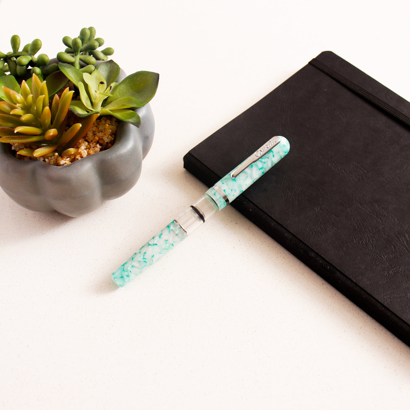 Conklin Heritage Word Gauge Turquoise Fountain Pen