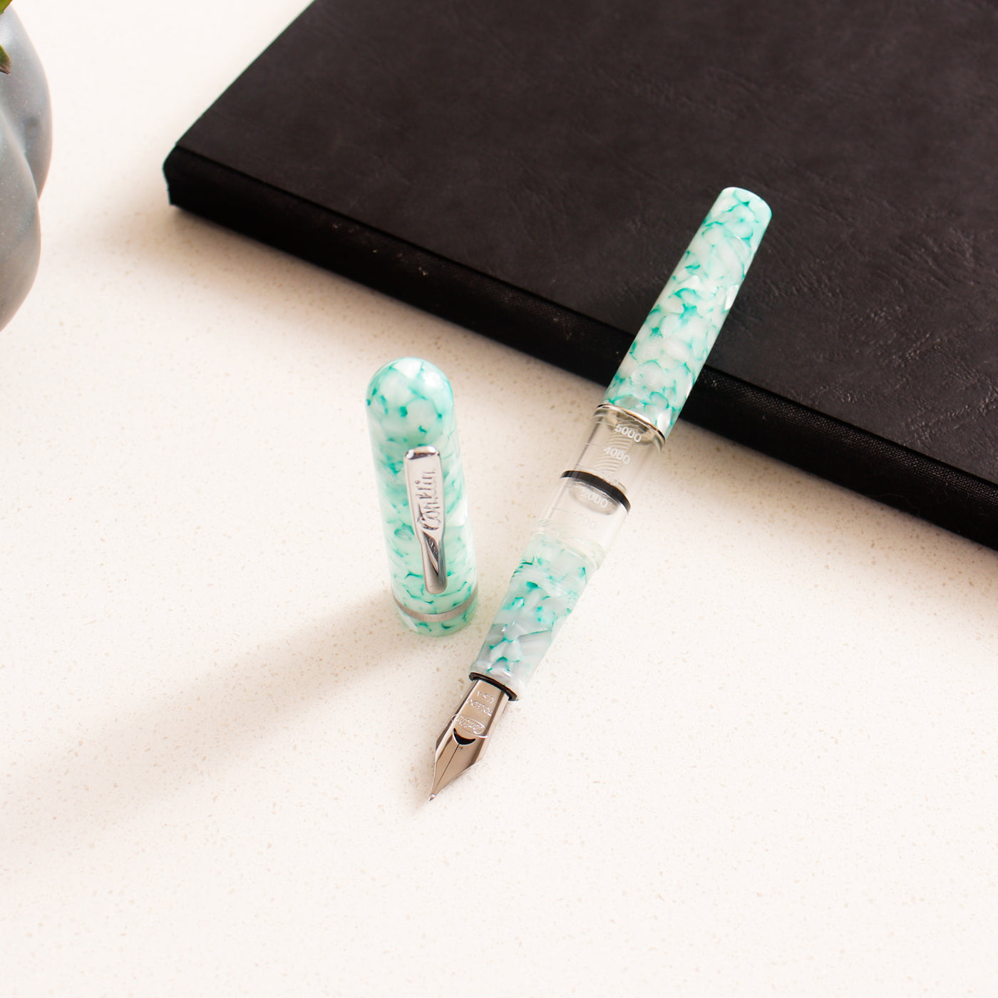 Conklin Heritage Word Gauge Turquoise Fountain Pen