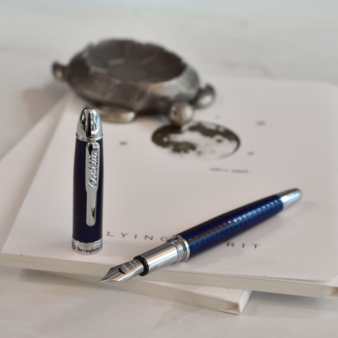 Conklin Herringbone Navy Blue Fountain Pen