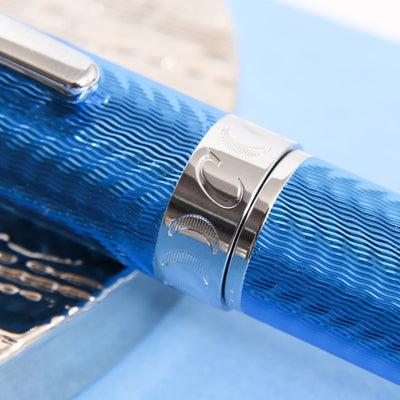 Conklin-Herringbone-Signature-Blue-Fountain-Pen-Center-Band