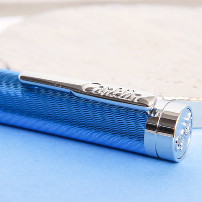 Conklin-Herringbone-Signature-Blue-Fountain-Pen-Clip