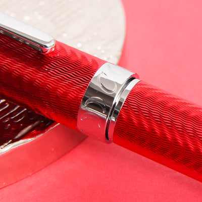 Conklin-Herringbone-Signature-Red-Ballpoint-Pen-Center-Band