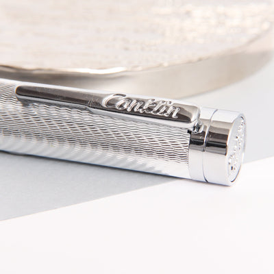 Conklin-Herringbone-Signature-Silver-Ballpoint-Pen-Clip