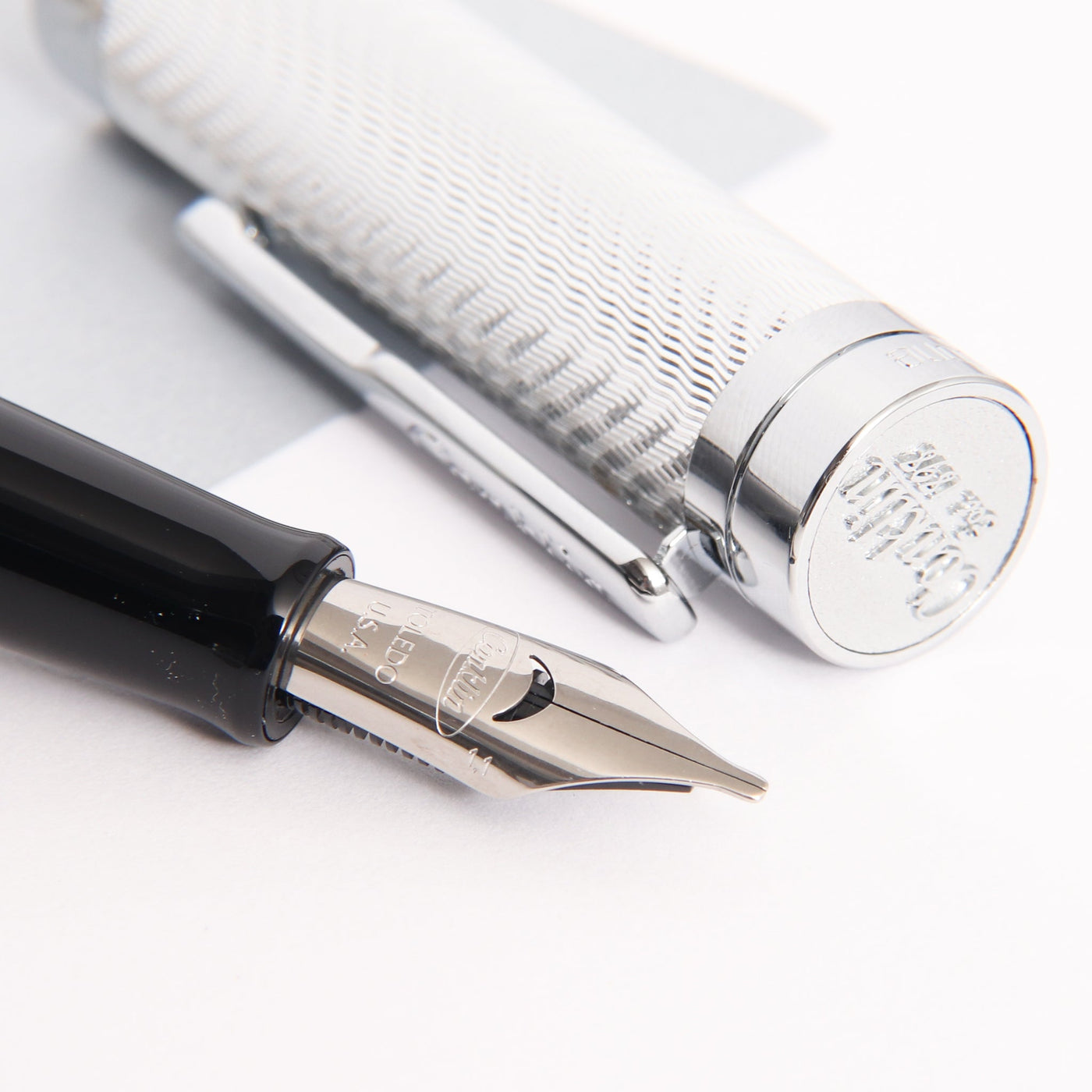 Conklin-Herringbone-Signature-Silver-Fountain-Pen-Nib-Details