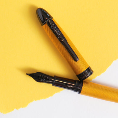 Conklin Herringbone Yellow Fountain Pen