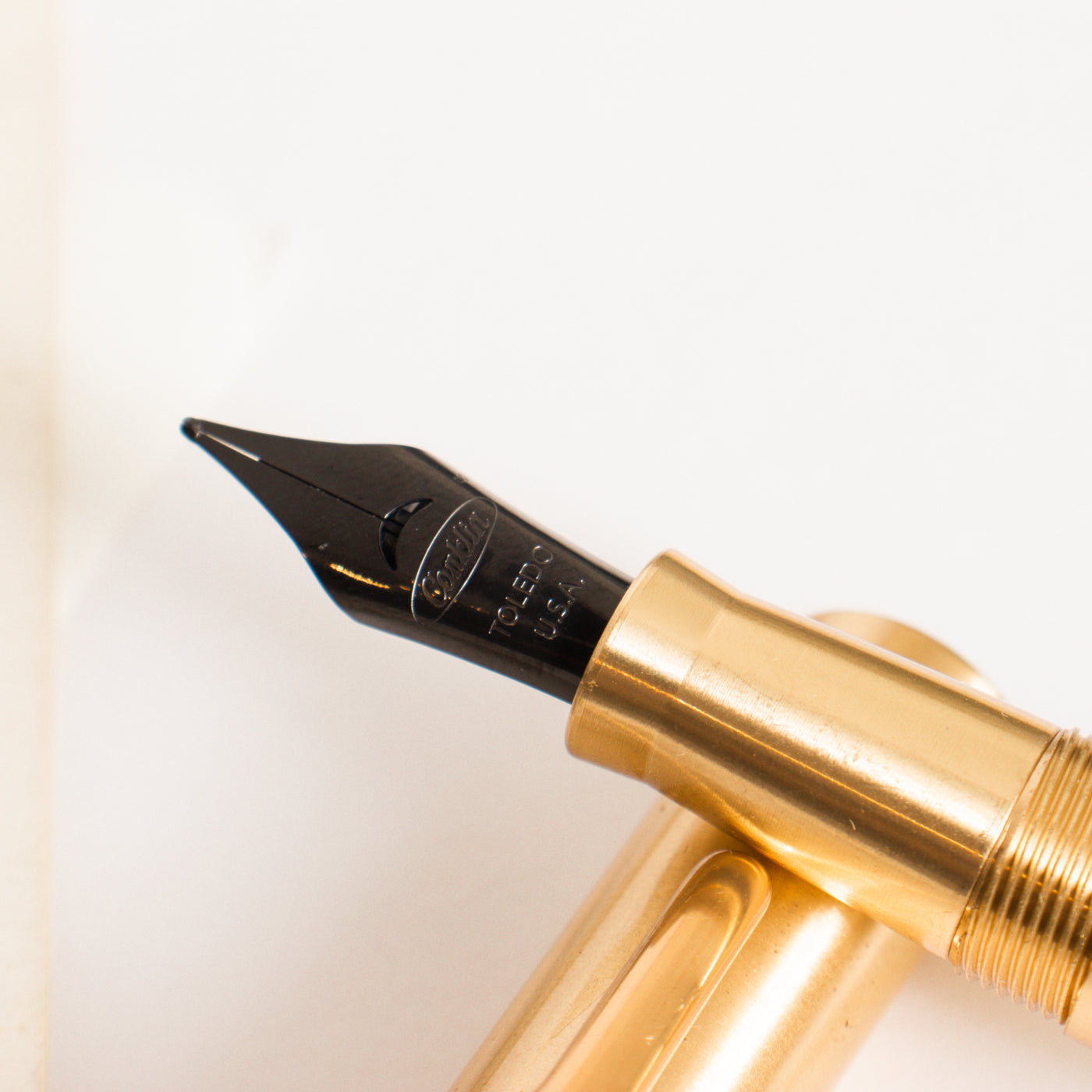 Conklin Mark Twain Crescent Filler Brass Fountain Pen