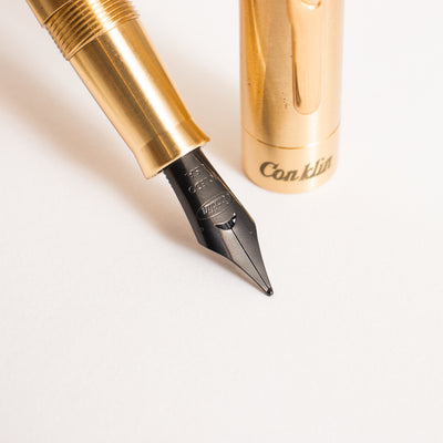 Conklin Mark Twain Crescent Filler Brass Fountain Pen