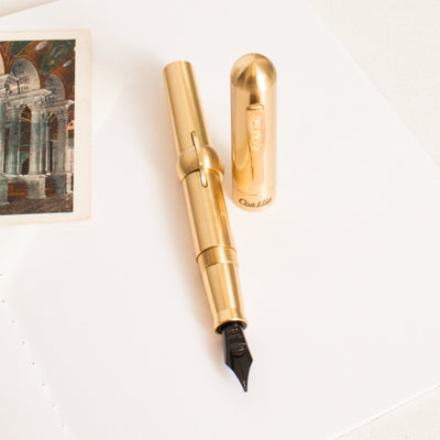 Conklin Mark Twain Crescent Filler Brass Fountain Pen