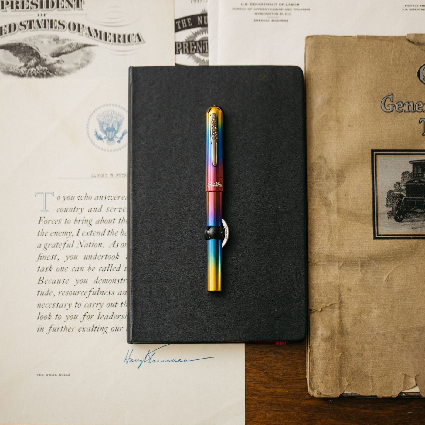 Conklin Mark Twain Crescent Filler Rainbow Fountain Pen