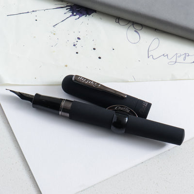 Conklin Mark Twain Crescent Filler Superblack Gunmetal Fountain Pen