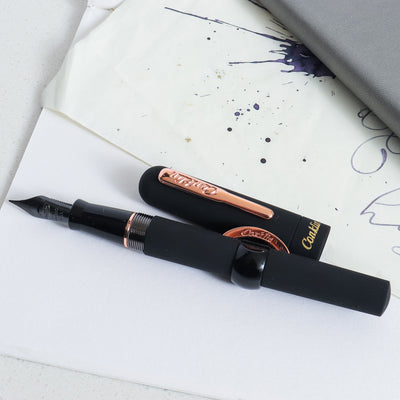 Conklin Mark Twain Crescent Filler Superblack Rose Gold Fountain Pen