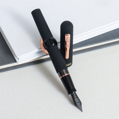 Conklin Mark Twain Crescent Filler Superblack Rose Gold Fountain Pen