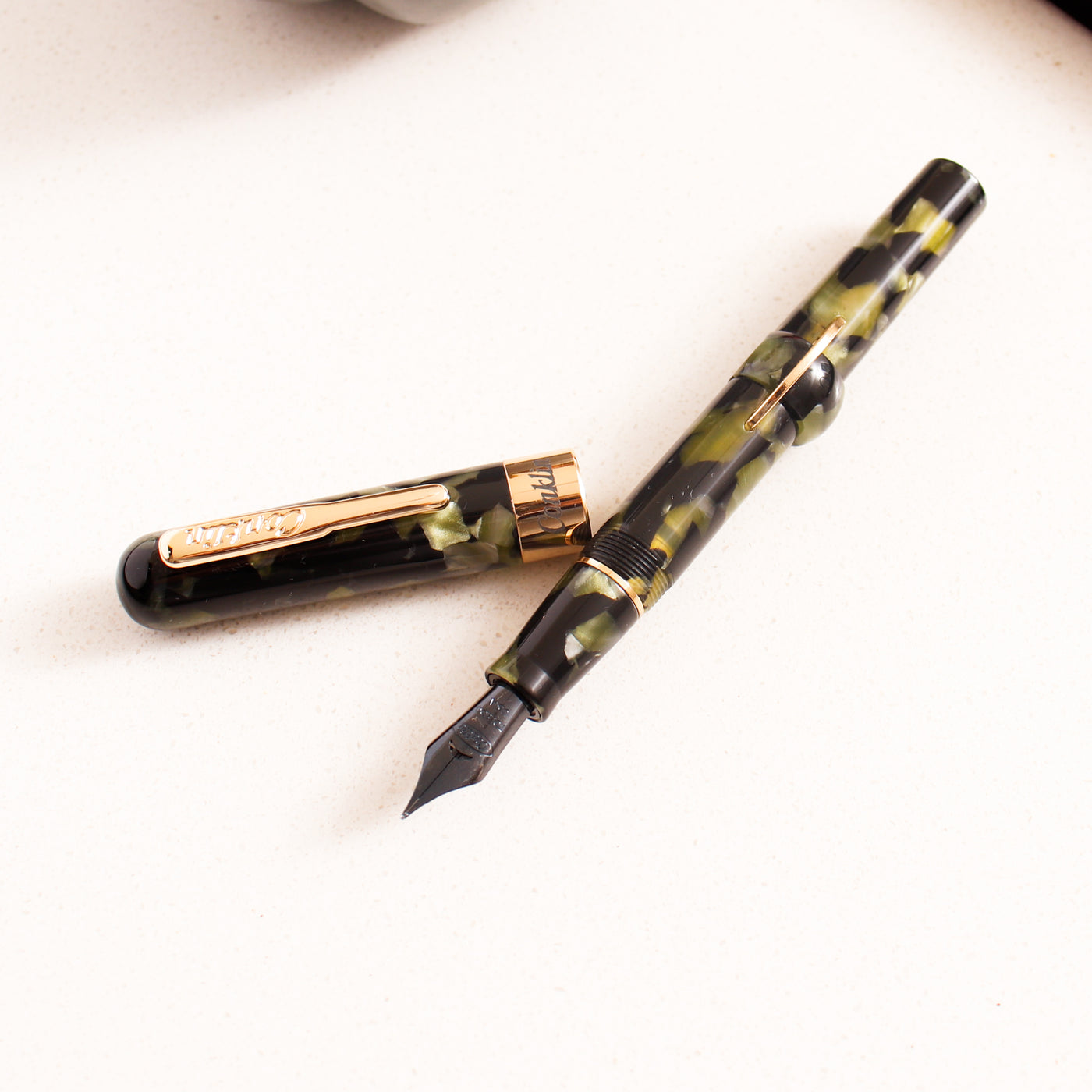 Conklin Mark Twain Vintage Green Crescent Filler Fountain Pen