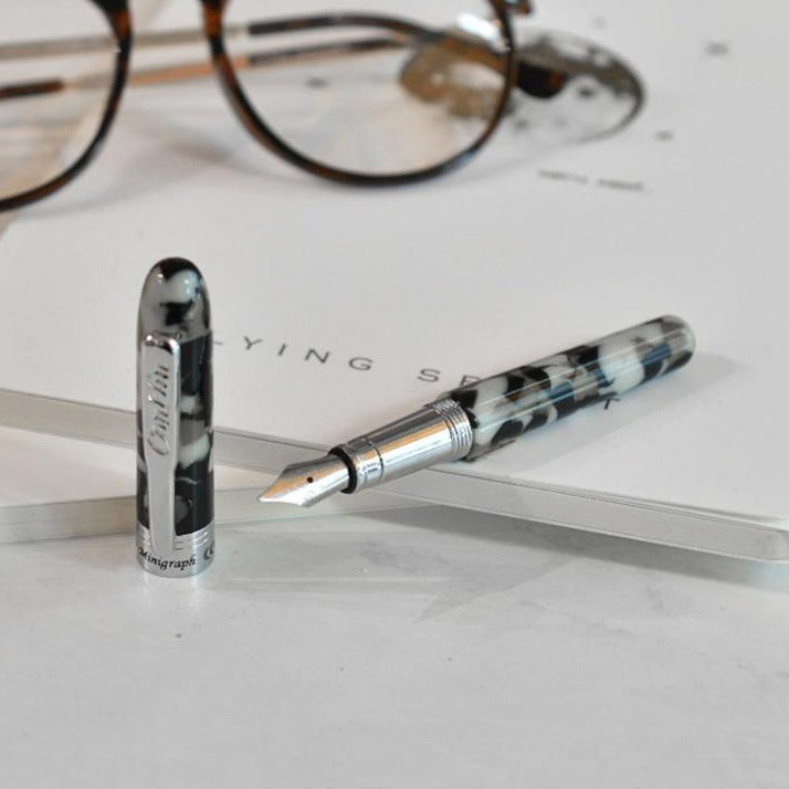 Conklin Minigraph White Satin Fountain Pen