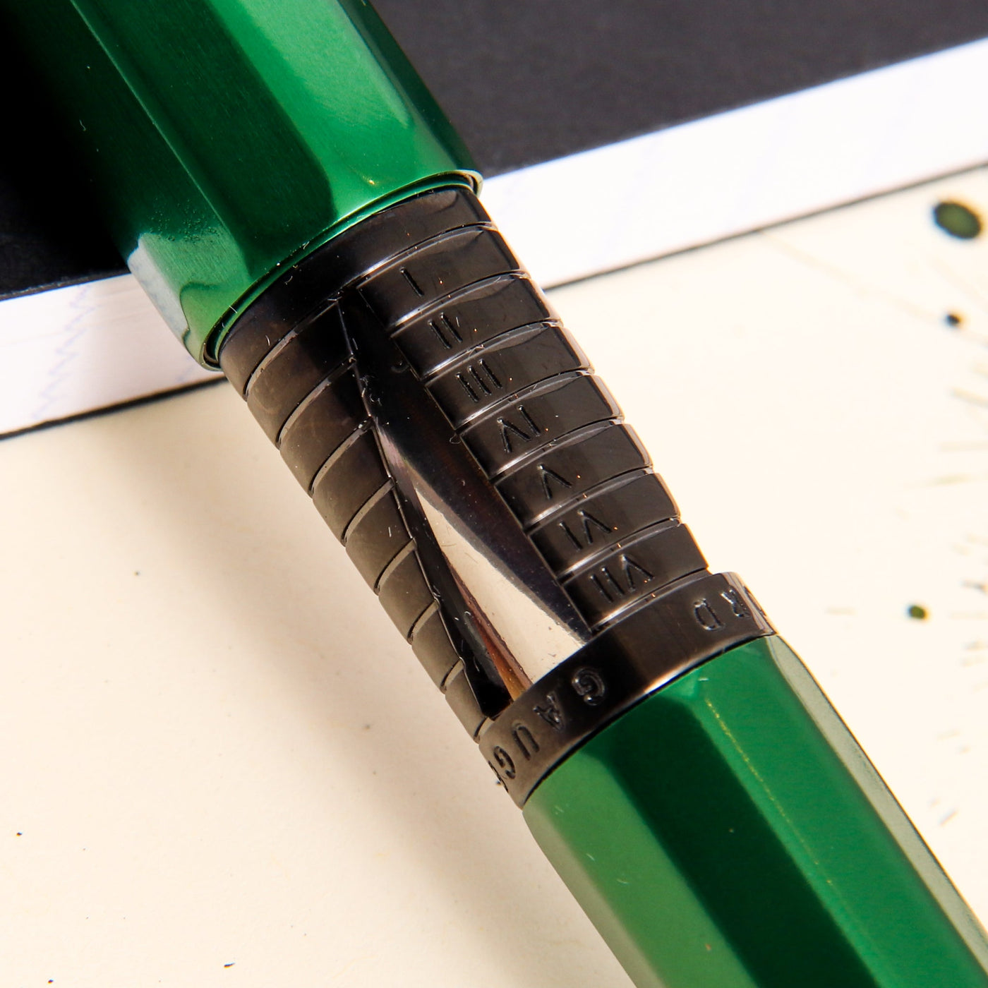 Conklin-Nozac-Classic-125th-Anniversary-Green-Fountain-Pen-Ink-Window