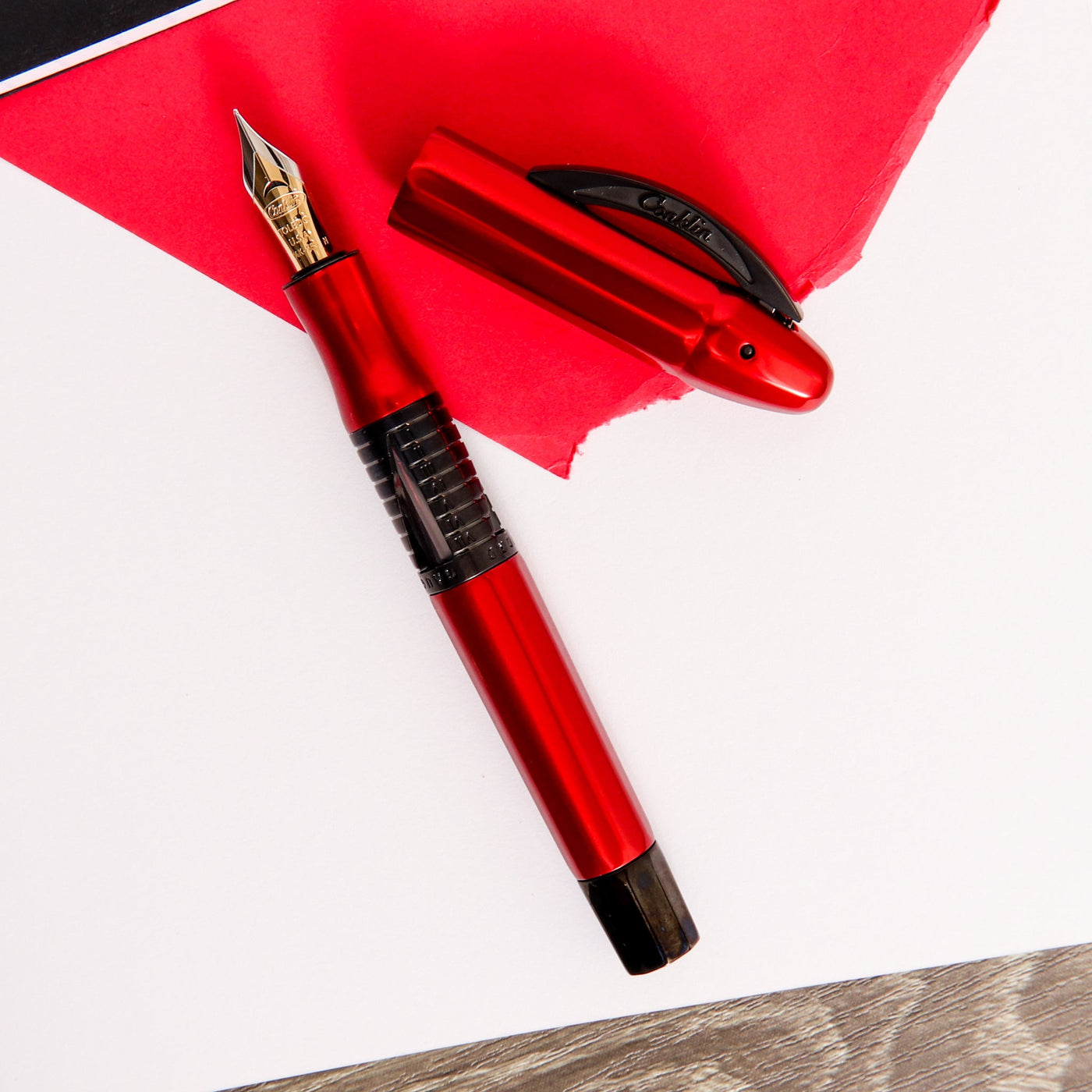 Conklin-Nozac-Classic-125th-Anniversary-Red-Fountain-Pen-With-Black-Trim