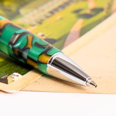 Conklin-Stylograph-Mosaic-Green-Brown-Ballpoint-Pen-Tip