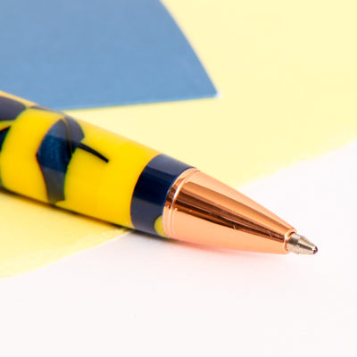 Conklin-Stylograph-Mosaic-Yellow-Blue-Ballpoint-Pen-Tip