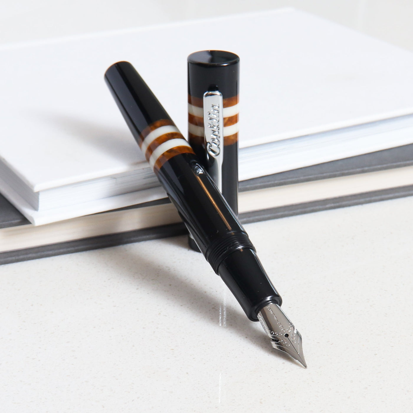 Conklin Black & Orange Fountain Pen