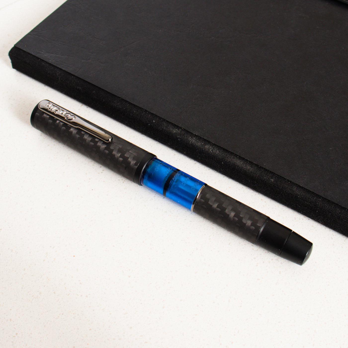 Conklin Word Gauge Blue Carbon Stealth Fountain Pen