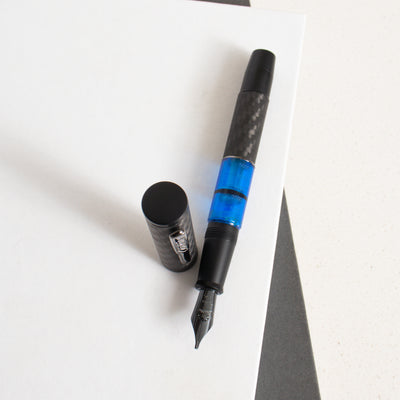 Conklin Word Gauge Blue Carbon Stealth Fountain Pen