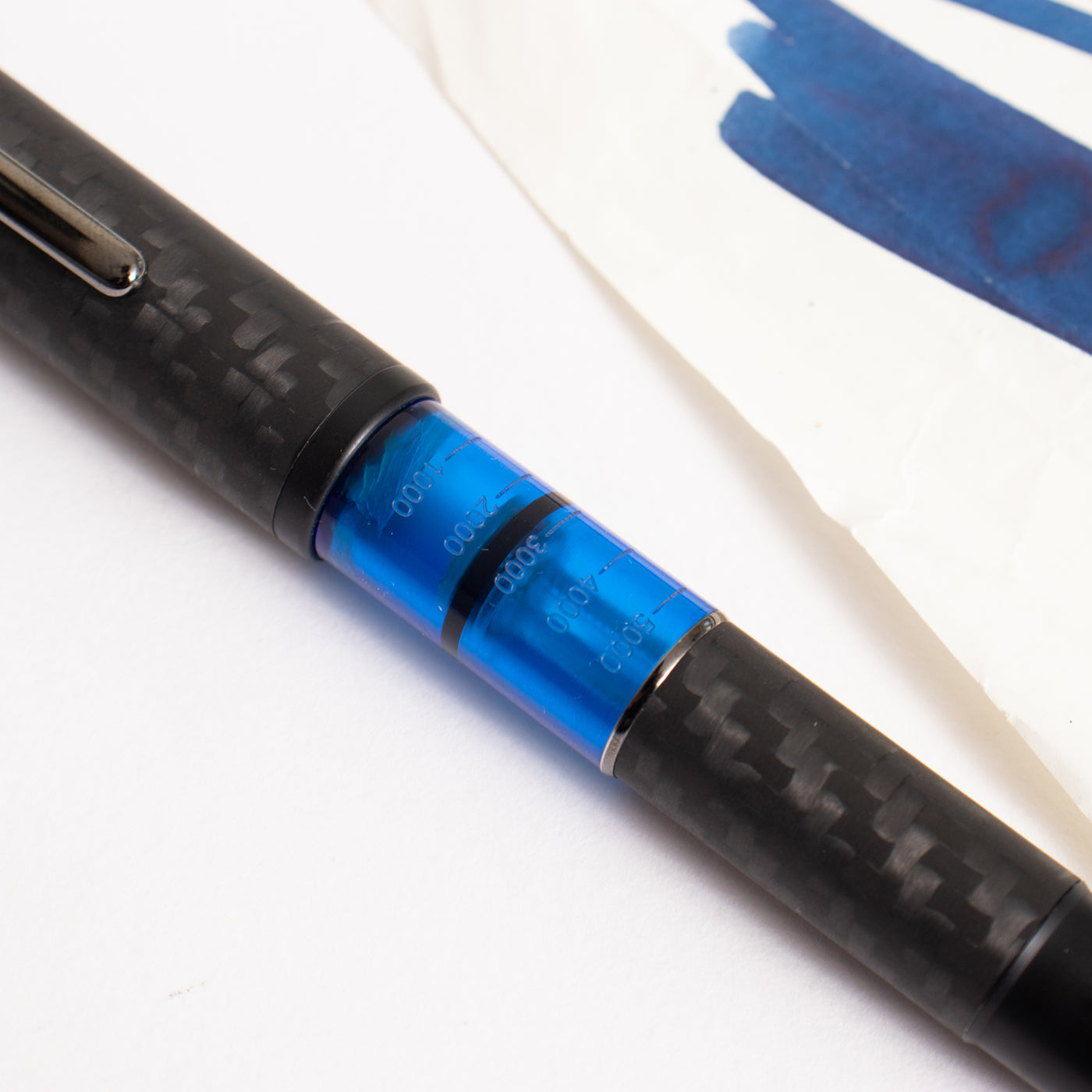 Conklin Word Gauge Blue Carbon Stealth Fountain Pen