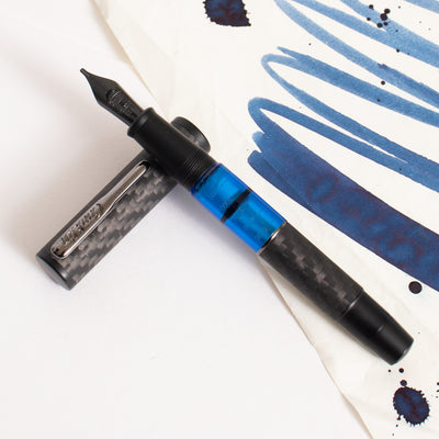 Conklin Word Gauge Blue Carbon Stealth Fountain Pen