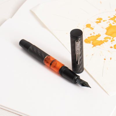 Conklin Word Gauge Orange Carbon Stealth Fountain Pen