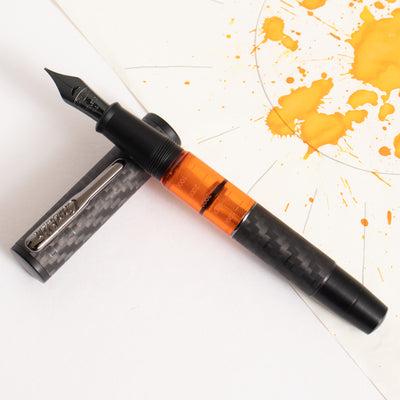 Conklin Word Gauge Orange Carbon Stealth Fountain Pen