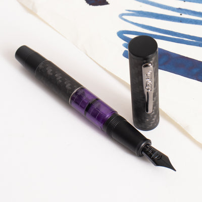 Conklin Word Gauge Purple Carbon Stealth Fountain Pen